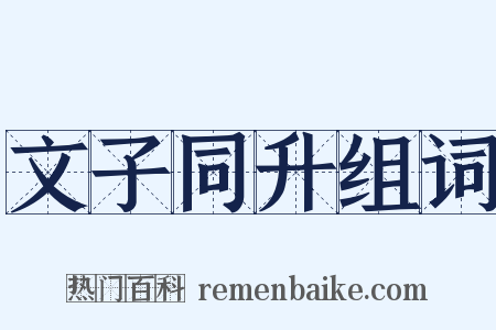 文子同升组词是什么意思的图片